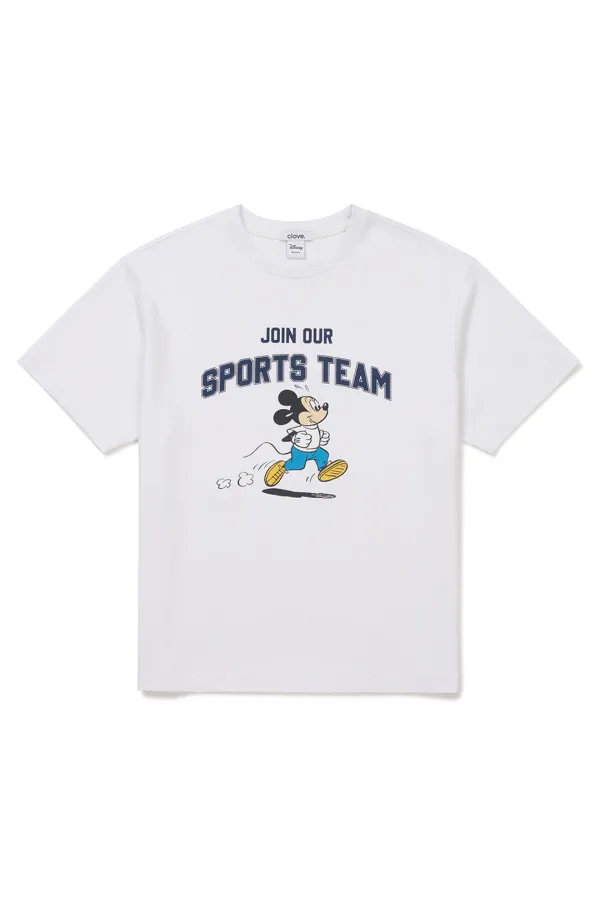 [26SM clove] Mickey_Sports T-Shirt (White)