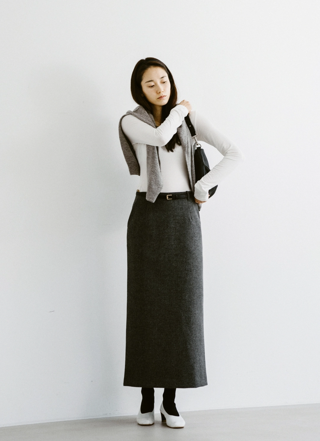 스앨더 42051_Belted straight skirt 상품 이미지 2