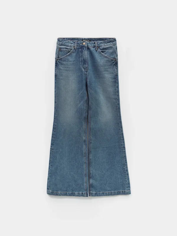 Cinch Back Bootcut Denim_Blue