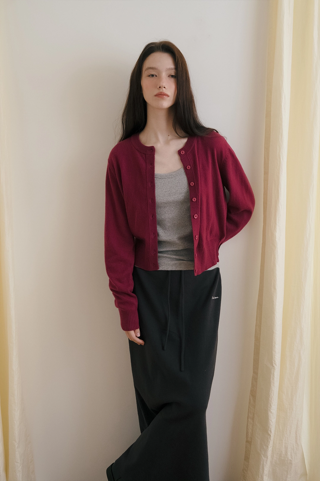 샤드라마 WOOL WRAP ROUND CARDIGAN [PURPLE] 상품 이미지 2