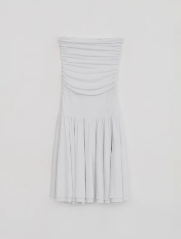 TWO-WAY SHIRRING DRESS [WHITE]