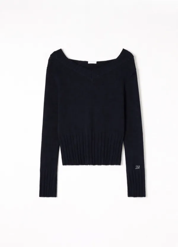 Airy Hood Knit(Navy)