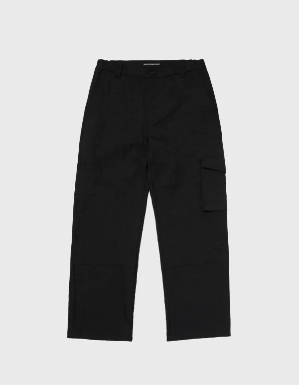SPORT WRINKLED TROUSERS / Black