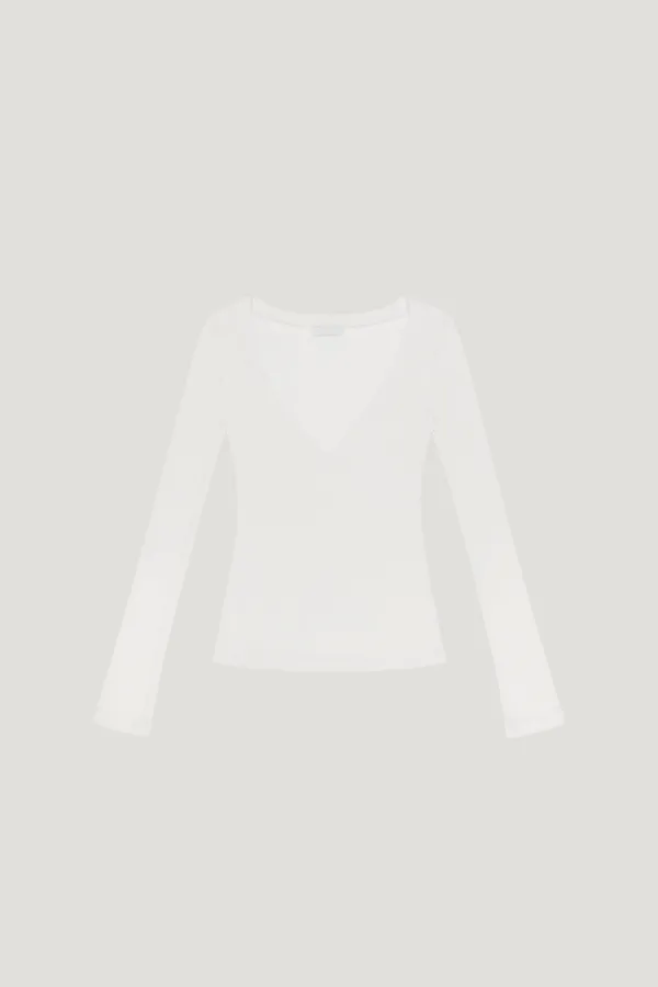 Nuit Deep V Top (ivory)