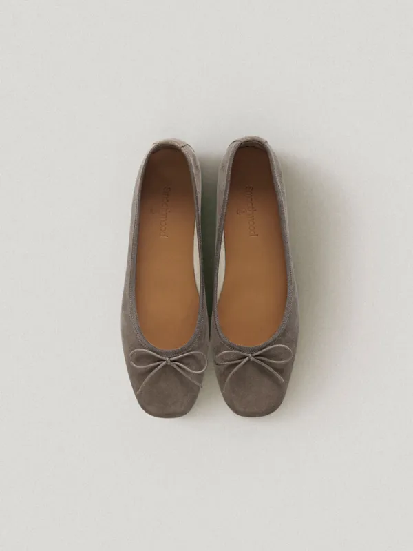 Taupe Bean Ballet Flat (Vibram Sole)