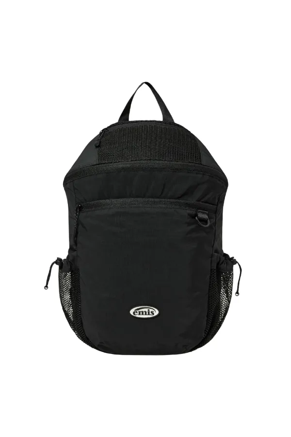 MESH NYLON BACKPACK-BLACK