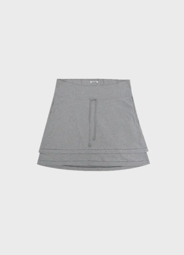 fold over tie midi skirt