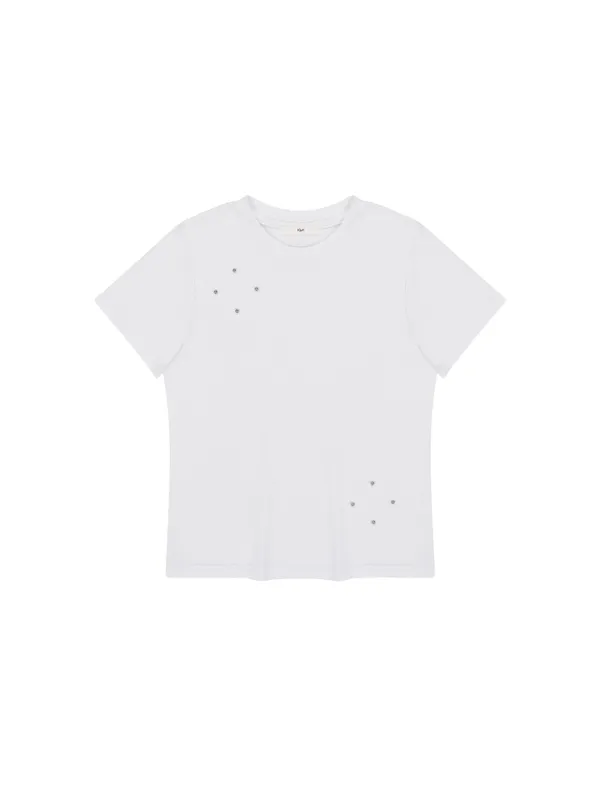 Dew Studded Tee Off-White