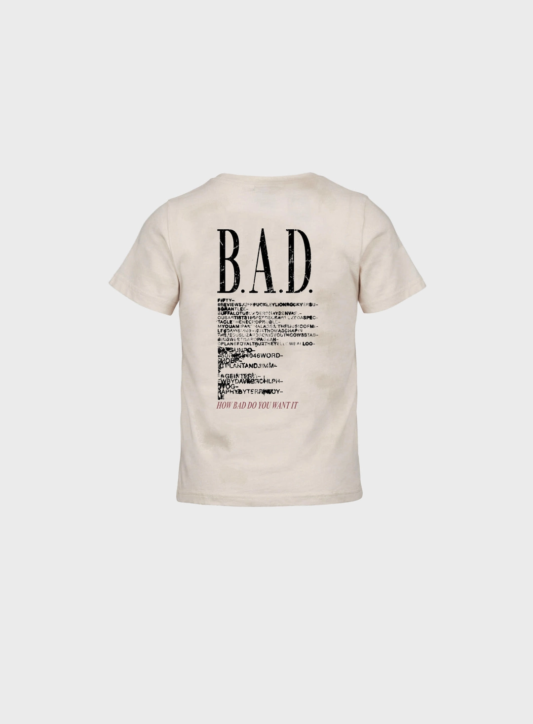 배드블러드 [w-tee26-132] B.A.D. Trinity Girls Short Sleeve T-Shirt - Cream 상품 이미지 2