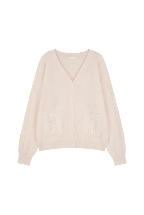 [gohee X kleesier] Muffin cardigan, Baby Pink
