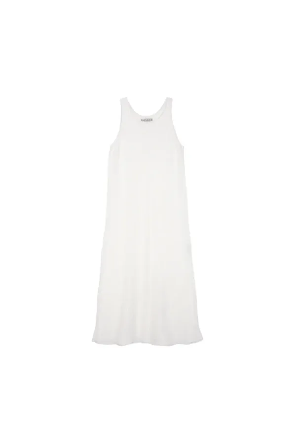 Boucle Maxi Dress, White