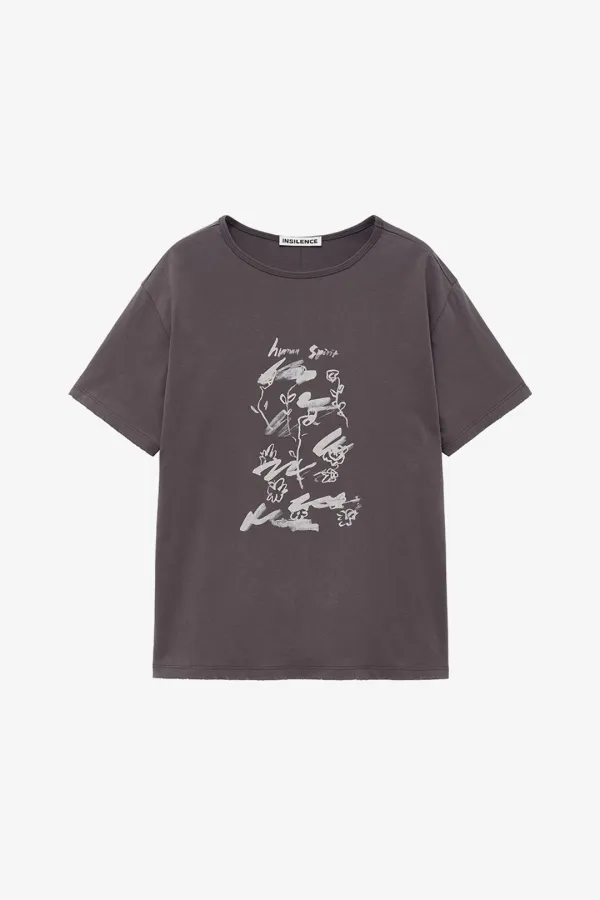 빈티지 스케치 티셔츠 BROWN
