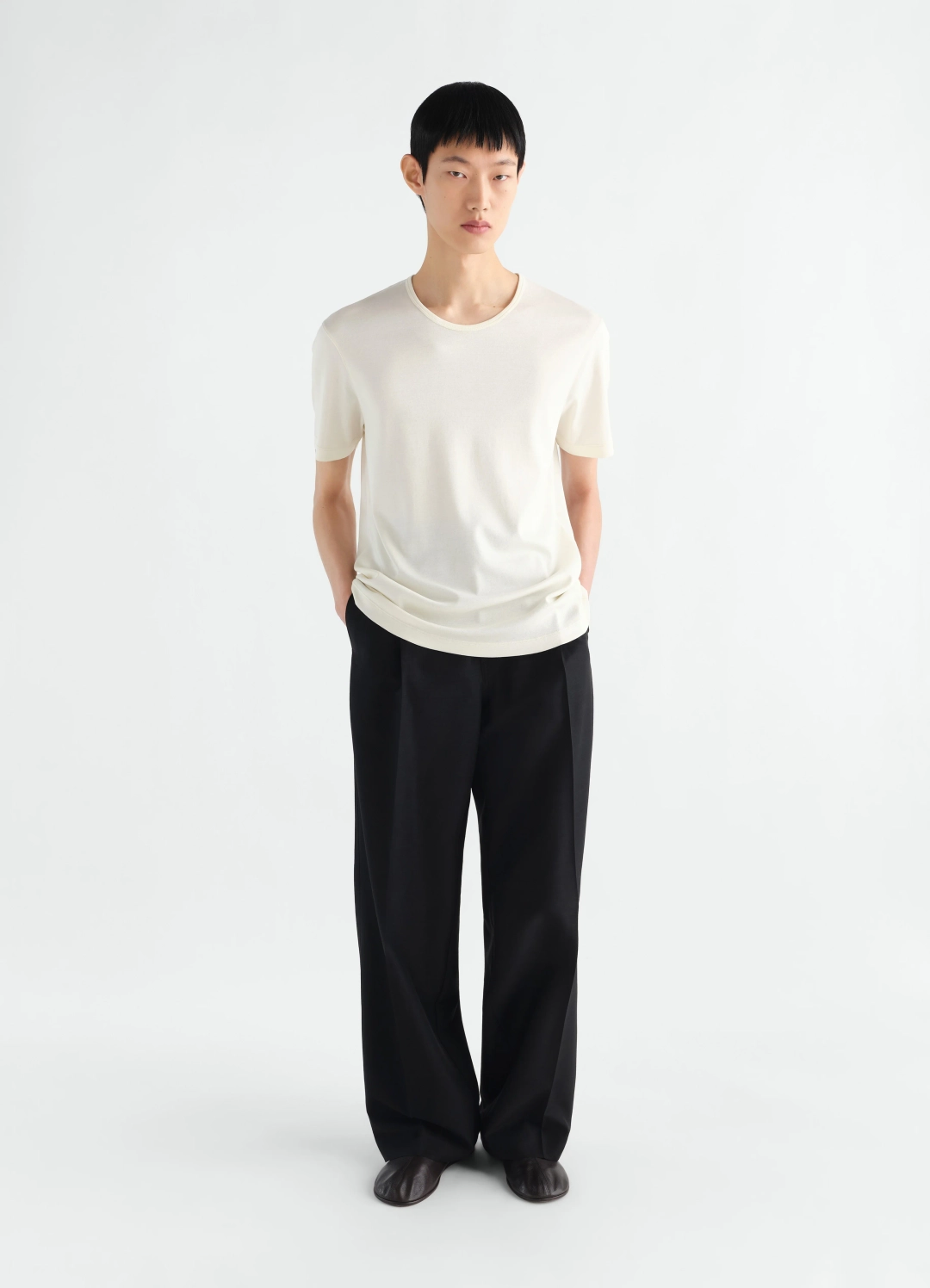 르메르 SCOOP-NECK T-SHIRT IN RIBBED JERSEY 상품 이미지 2