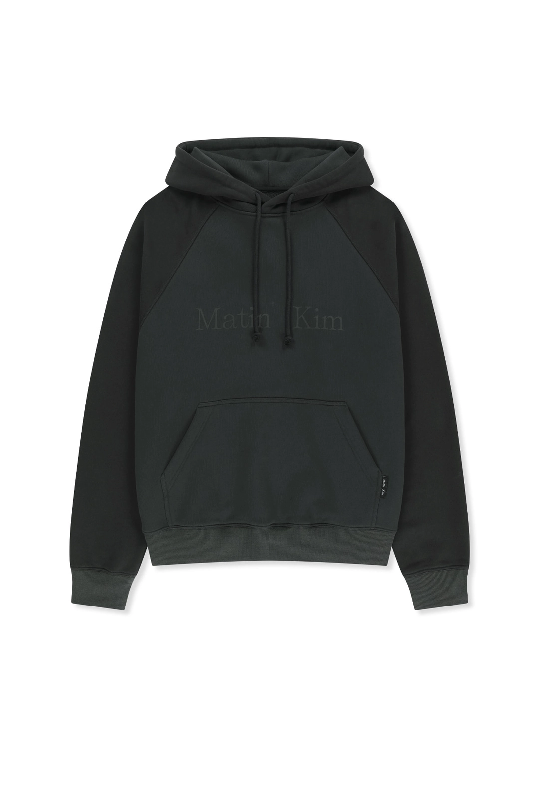 마뗑킴 COLOR BLOCK LOGO HOODY TOP IN BLACK 상품 이미지 1