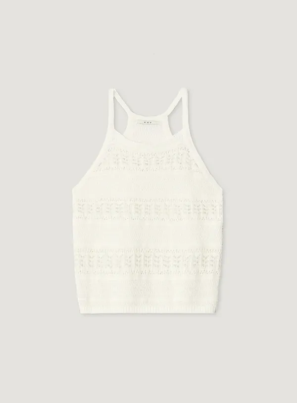 PIA CROCHET KNIT SLEEVELESS_IVORY