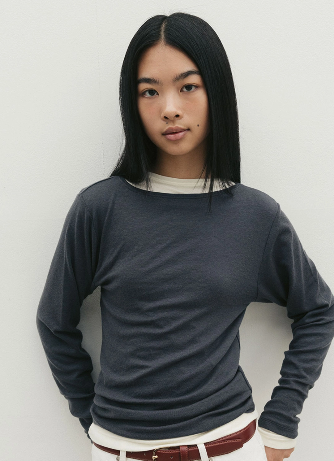 더라이 Boat-neck Wool Top(Ivory) 상품 이미지 2