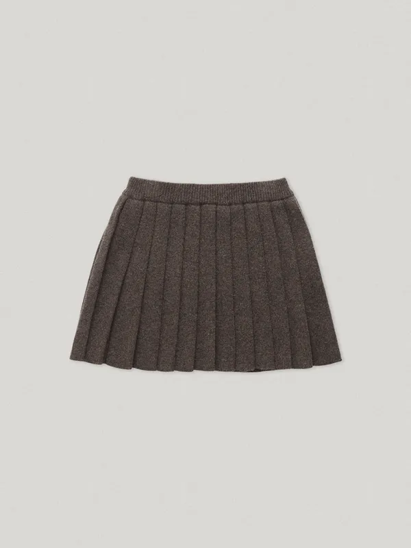 Peggy Knit Pleated Skirt Brown (3rd)