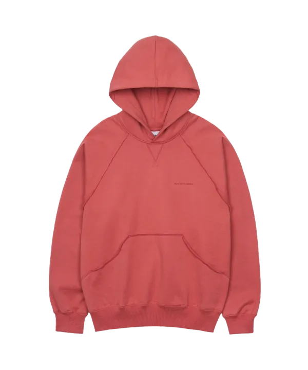SQUARE POCKET HOODIE [BRICK RED]