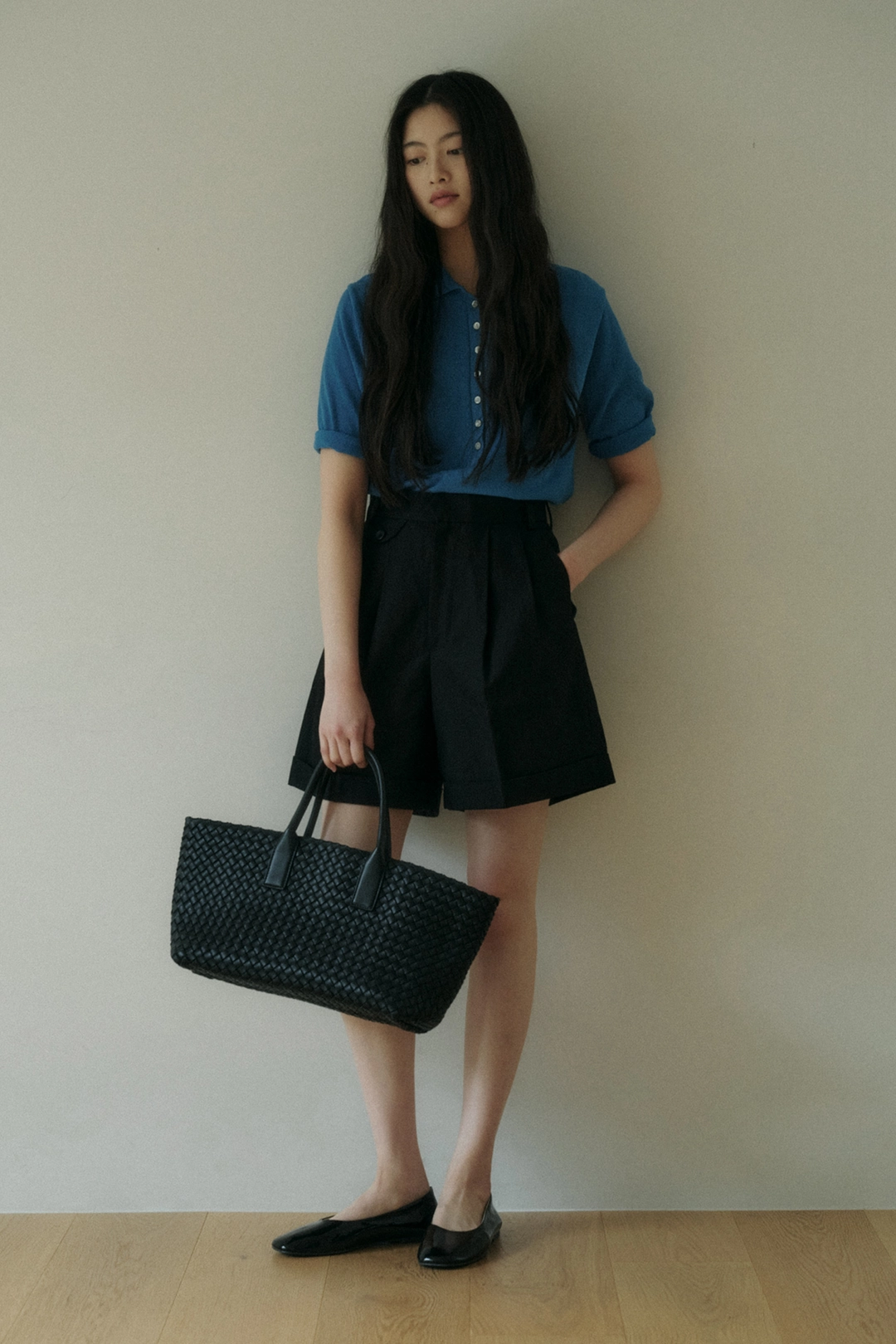 세이지먼트 ROLL UP LINEN SHORT PANTS(BLACK) 상품 이미지 2