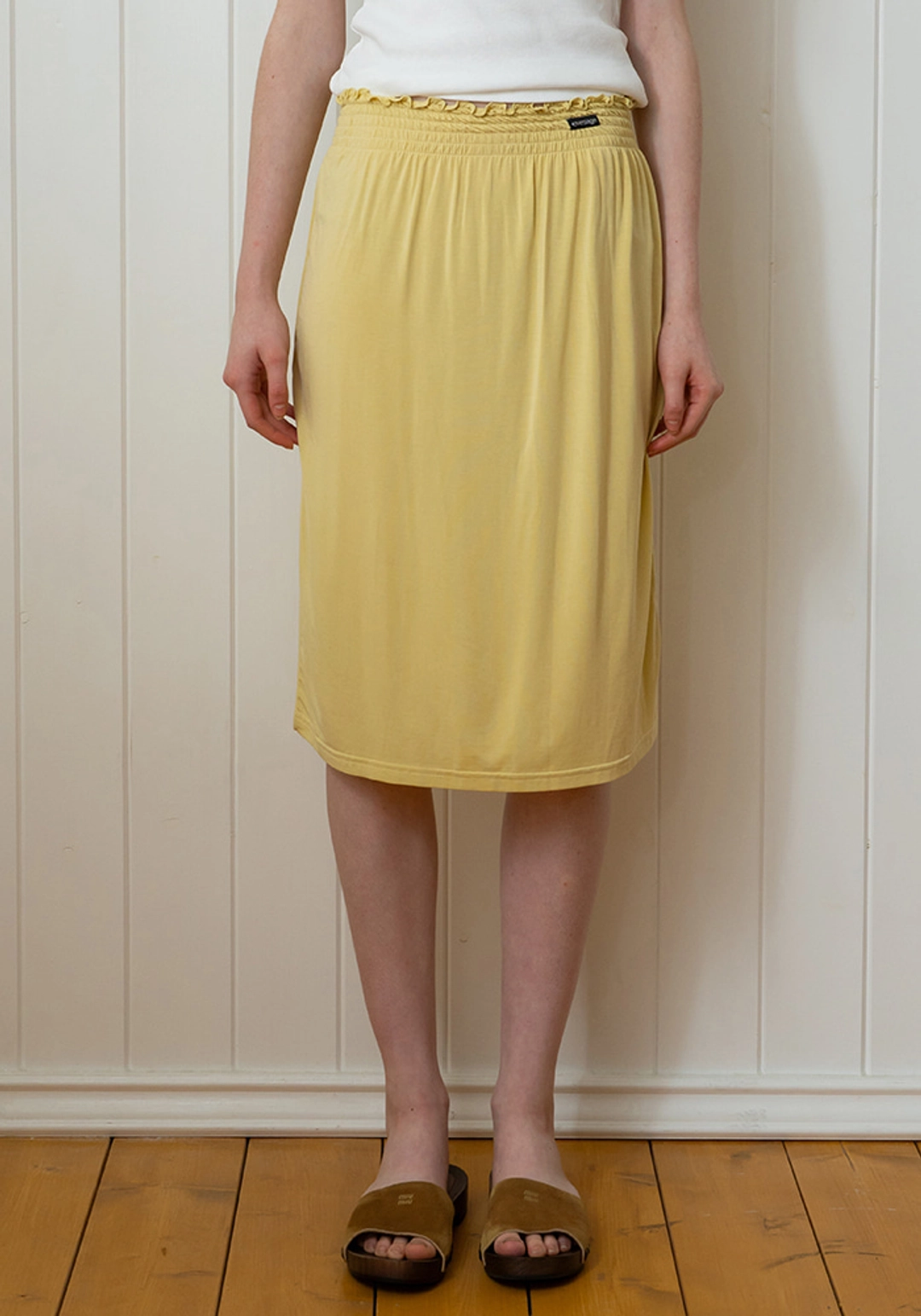 이브세이지 Smoke jersey skirt (Yellow) 상품 이미지 2
