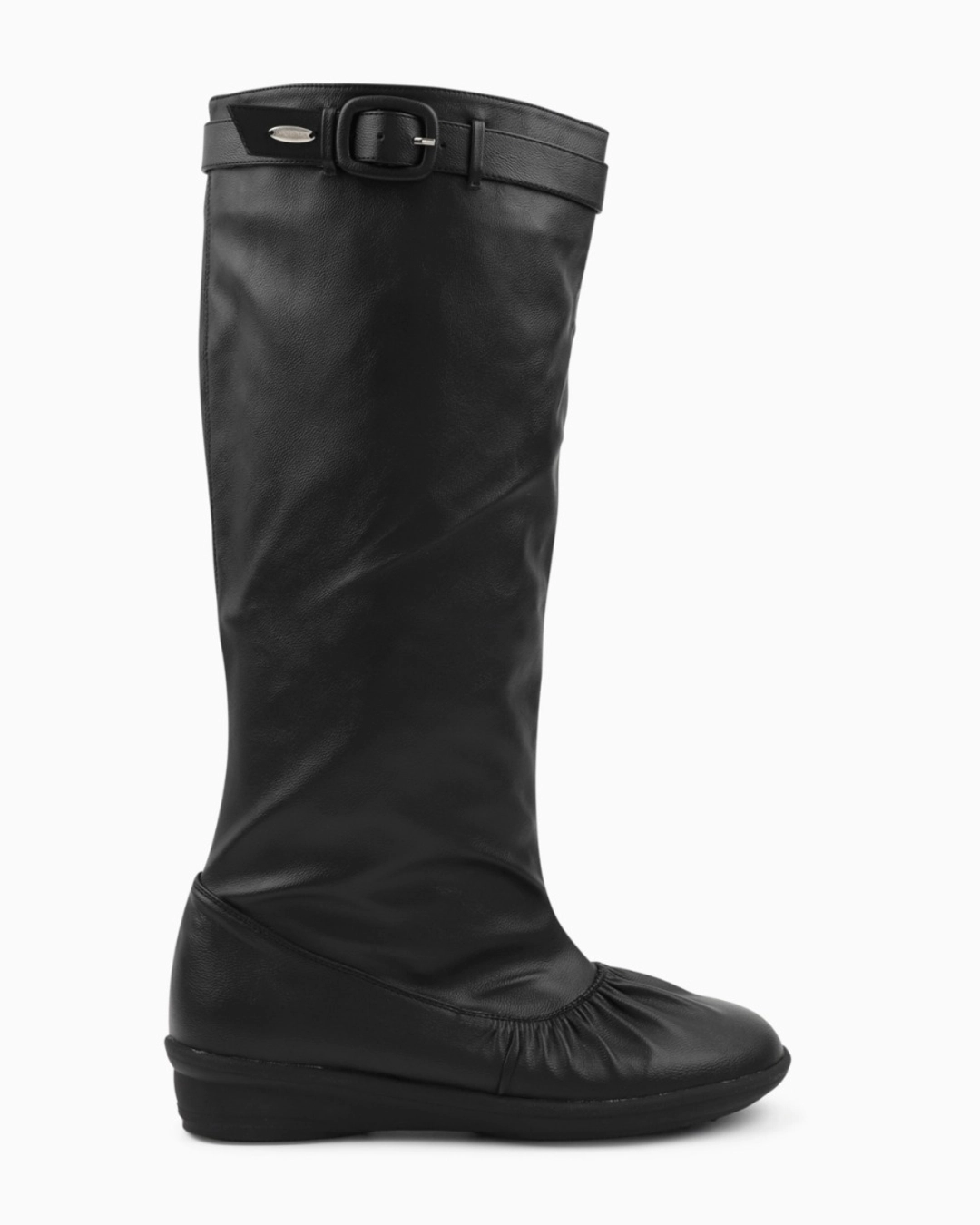 시너진 GATHERED BUCKLE BOOTS BLACK 상품 이미지 1