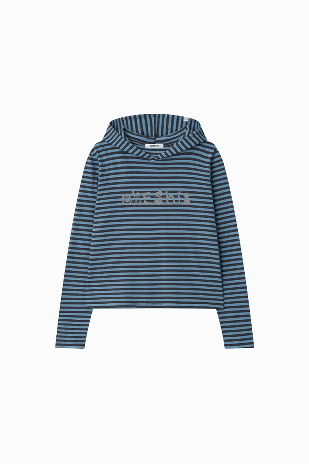 오헤시오 STRIPED HOODED LONG SLEEVE, BLUE 상품 이미지 1