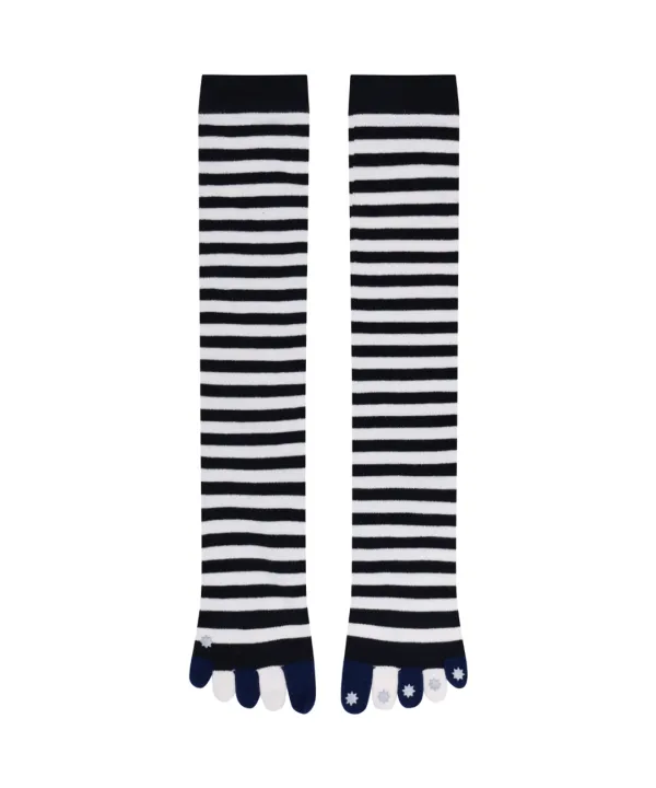 STRIPE FIVE-TOE SOCKS BLACK