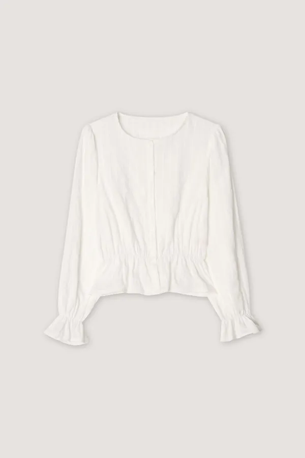 [6th] Letter Blouse  - Ivory