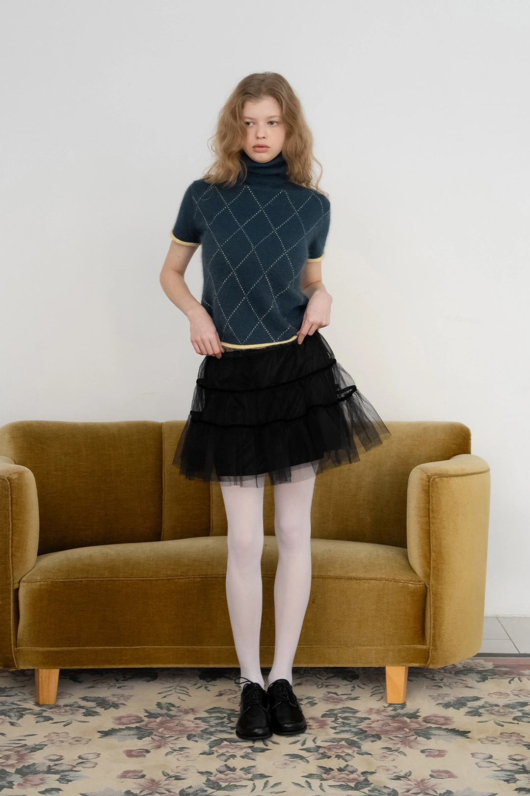 위드아웃썸머 Tutu shirring skirt_black 상품 이미지 2