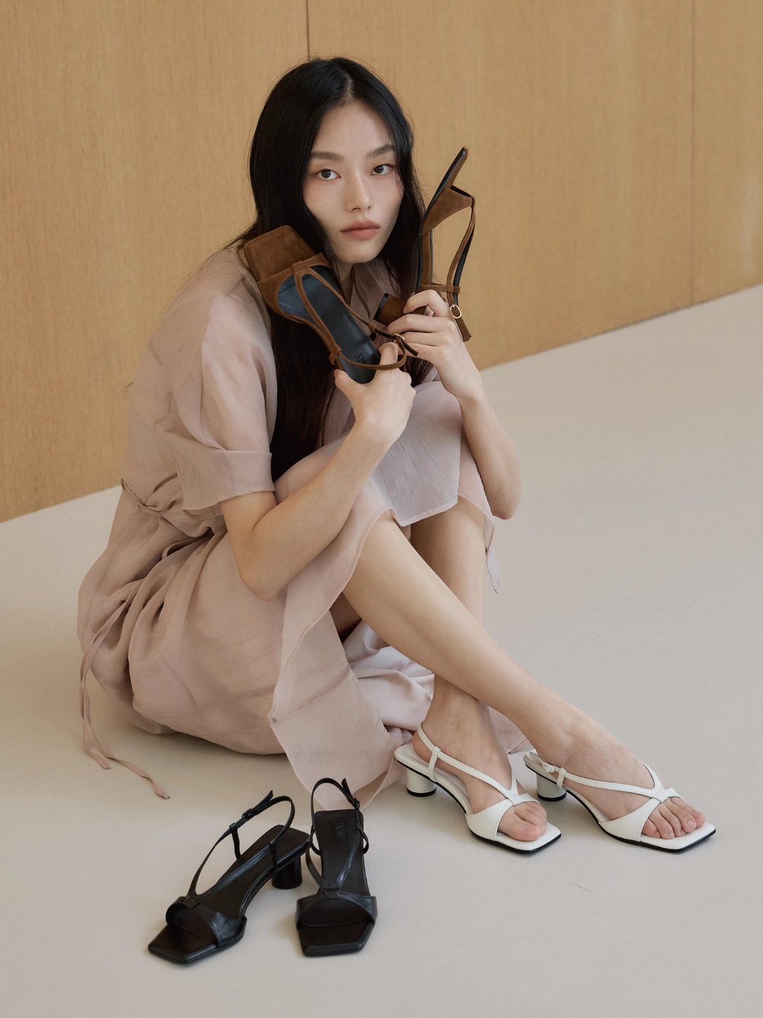 러브듀이 V STRAP sandal / 아이보리 상품 이미지 2