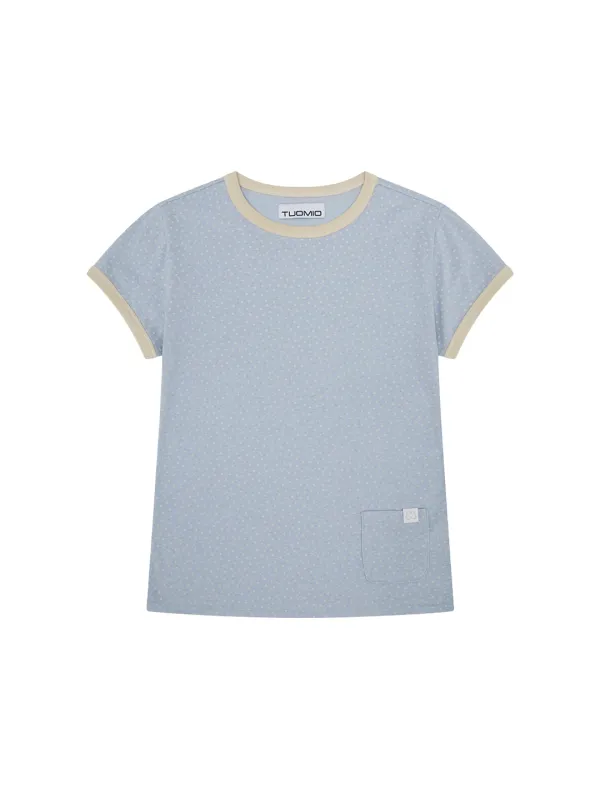 ALL OVER STAR T-SHIRT [BABY BLUE]