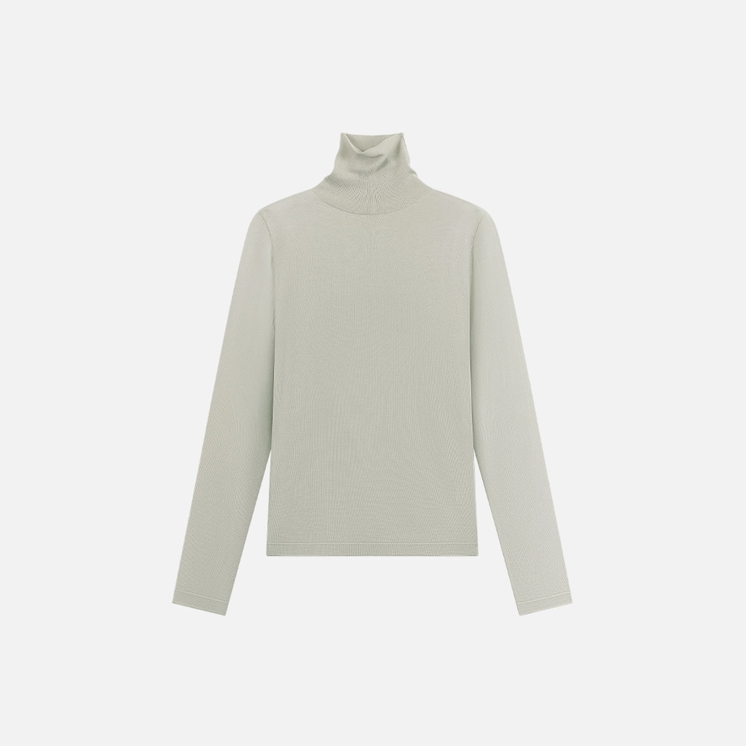 시야쥬 SIKN2205 소프트 슬림 터틀넥 니트_Olive gray 상품 이미지 2