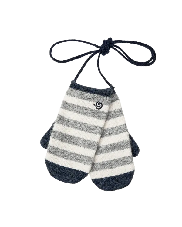 STRIPE MITTEN GLOVES [GREY]