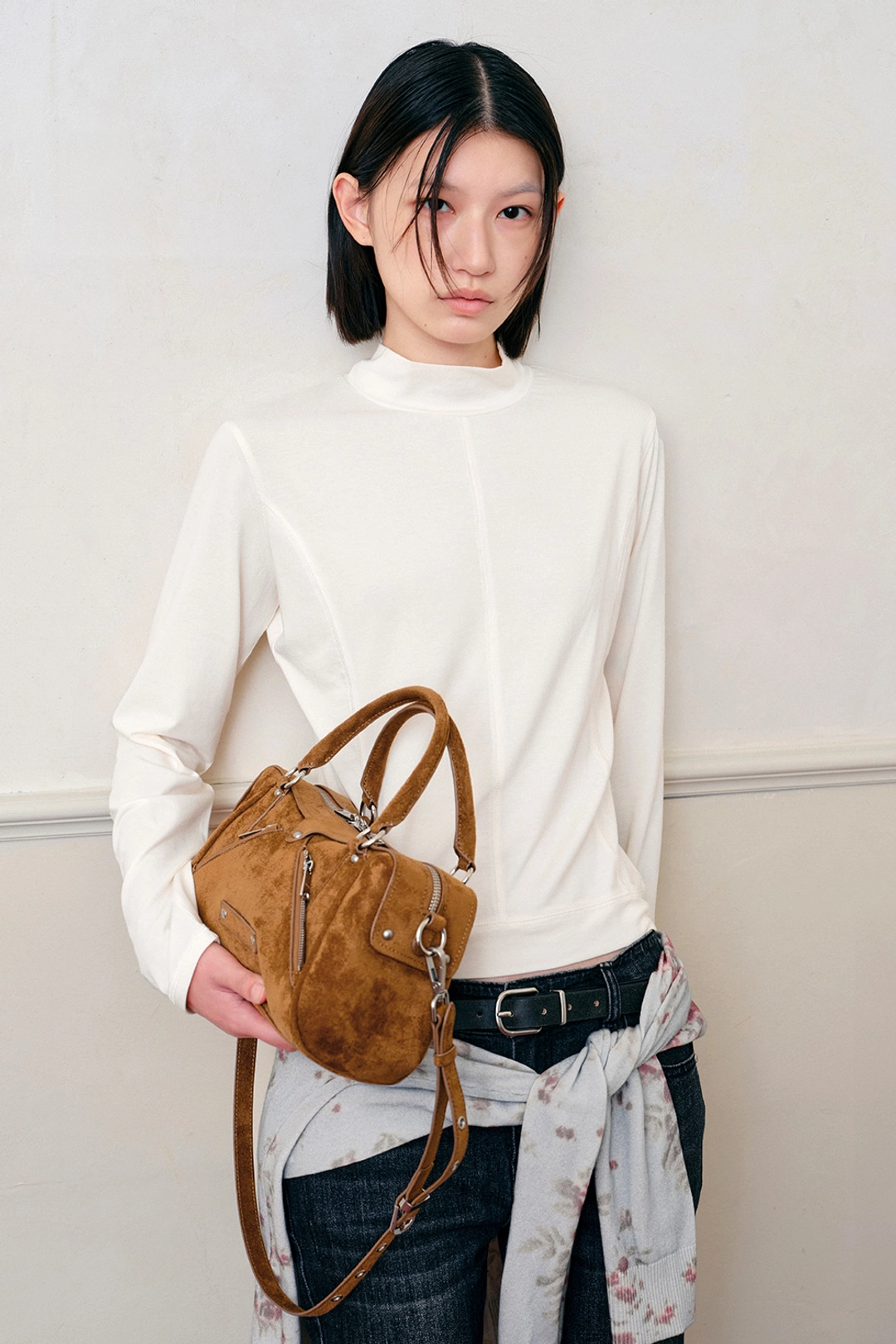 썬번프로젝트 FAUX LEATHER MINI M.O.S BAG, CAMEL 상품 이미지 1