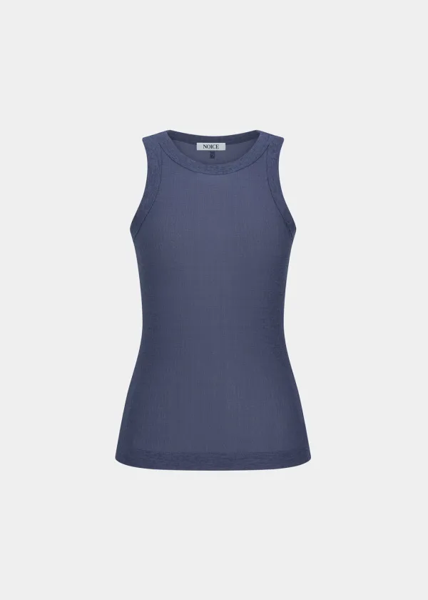 W TRANSPARENT SLEEVELESS TOP - INDIGO