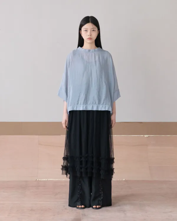 shine half neck blouse (open, 단독 주문 시 선발송)