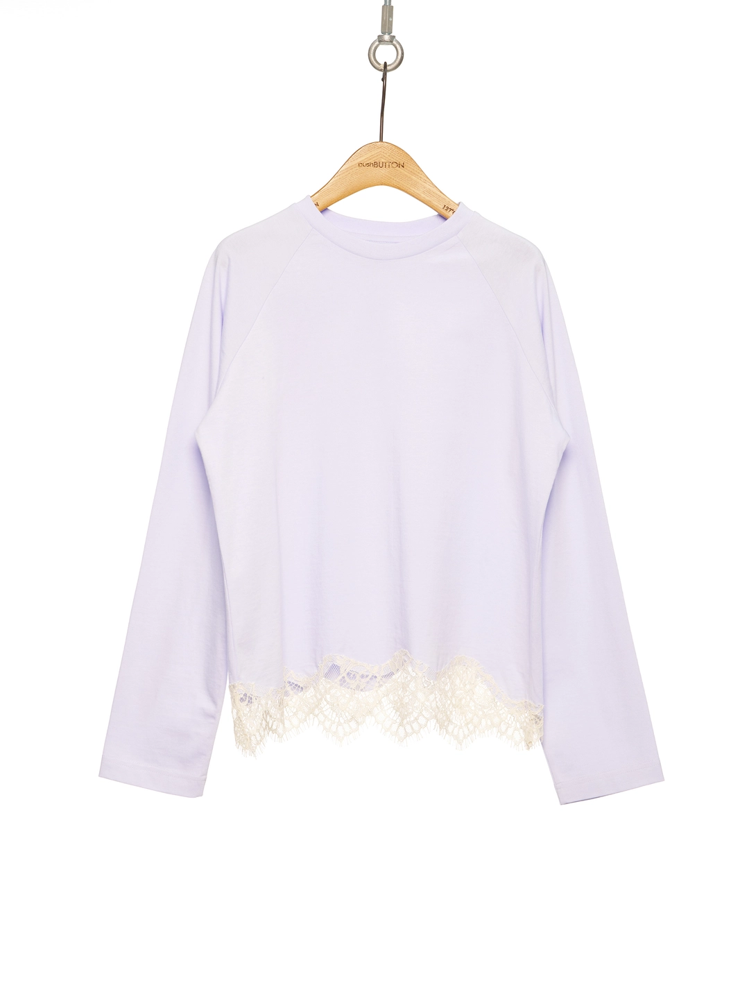 푸쉬버튼 PF26 LIGHT PURPLE LACE COMBI RAGLAN T-SHIRT 상품 이미지 2
