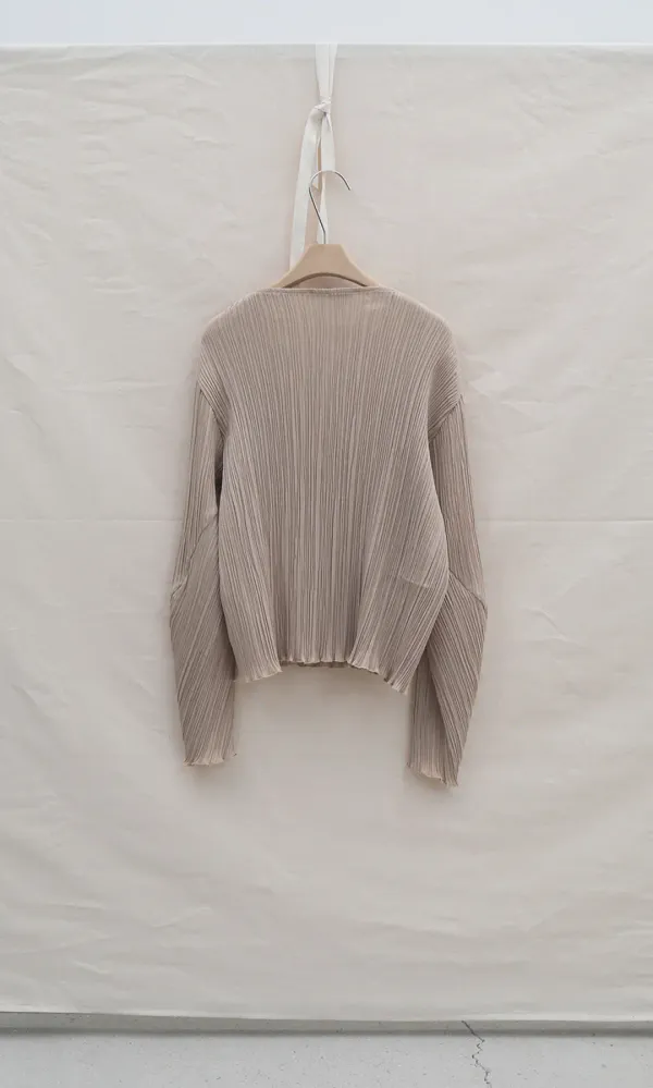 Ziggle Pleats Top_True Tone Beige (1차 리오더)