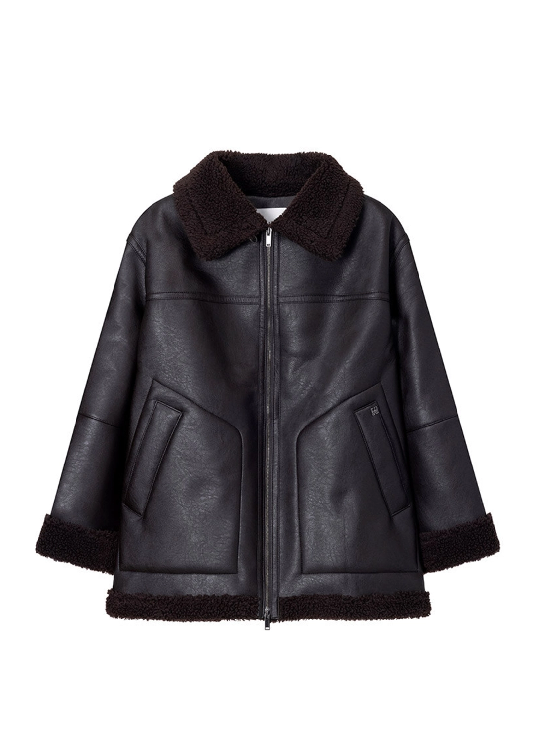 루에브르 Oversized Shearling Mouton Jacket SM5WJ404-93 상품 이미지 1