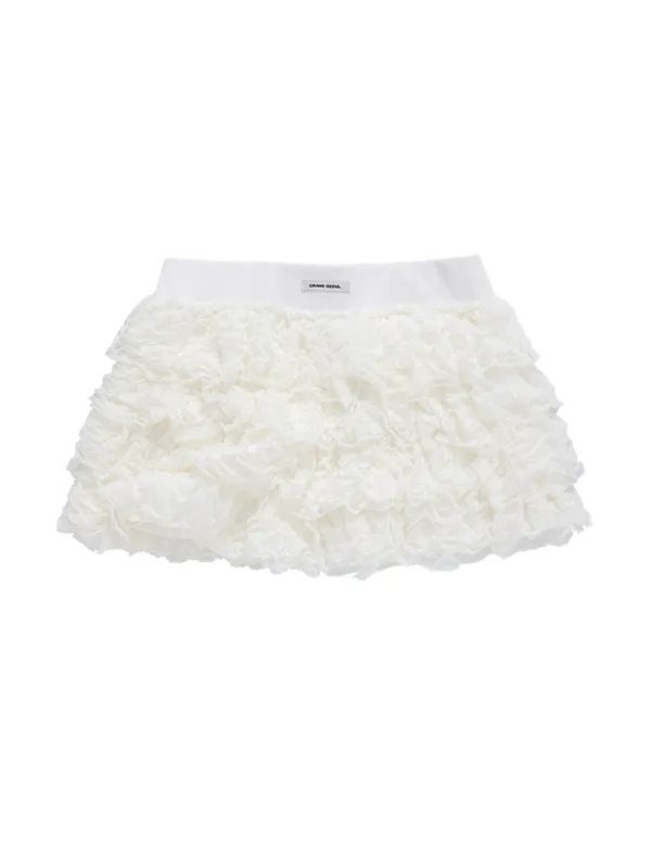 CANCAN FRILL MINI SKIRT_IVORY