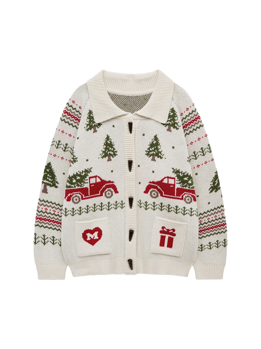 마가린핑거스 TREE COWICHAN KNIT CARDIGAN (IVORY) 상품 이미지 3