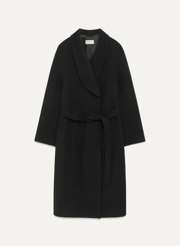 Vera Shawl Collar Coat Black