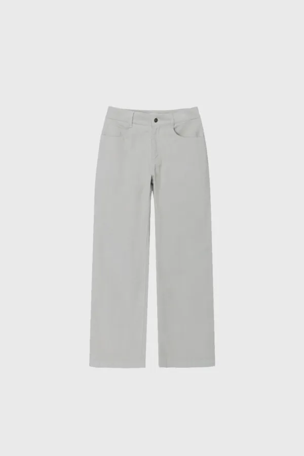 Classic Corduroy Straight Pants (Ivory / Khaki Beige / Blue / Black)