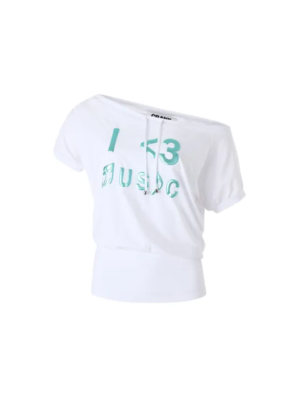 I LOVE MUSIC OFF-SHOULDER TOP_WHITE
