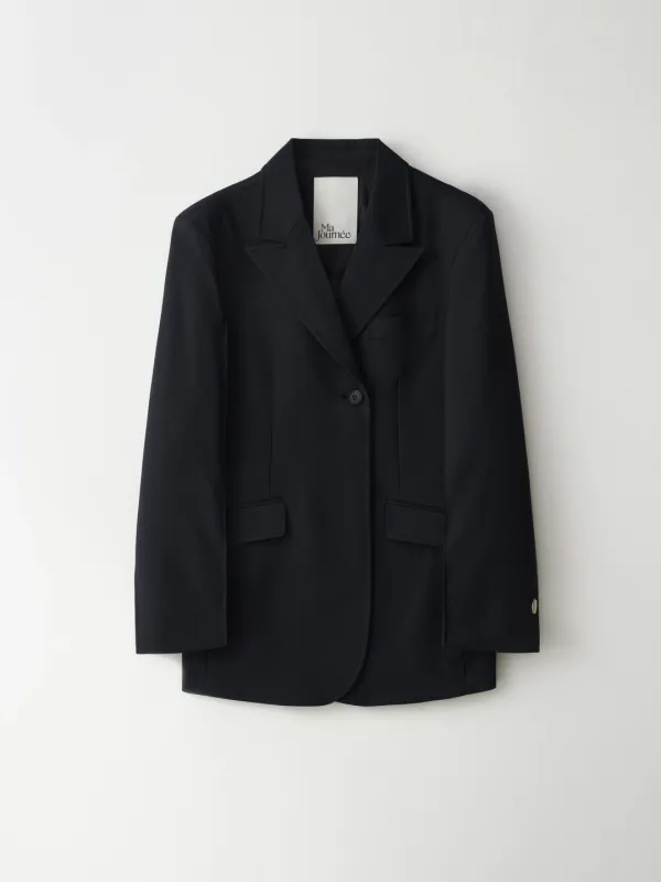 [3차 리오더] BOYFRIEND DOUBLE BUTTON JACKET_NAVY