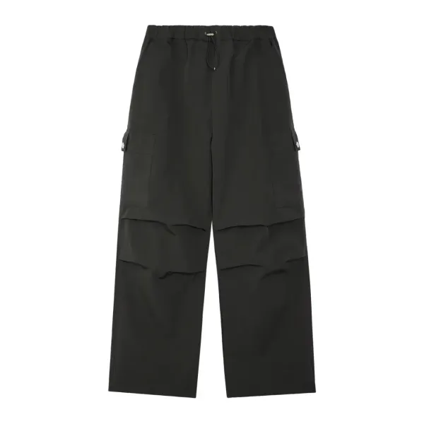 WIDE CARGO PANTS - CHARCOAL