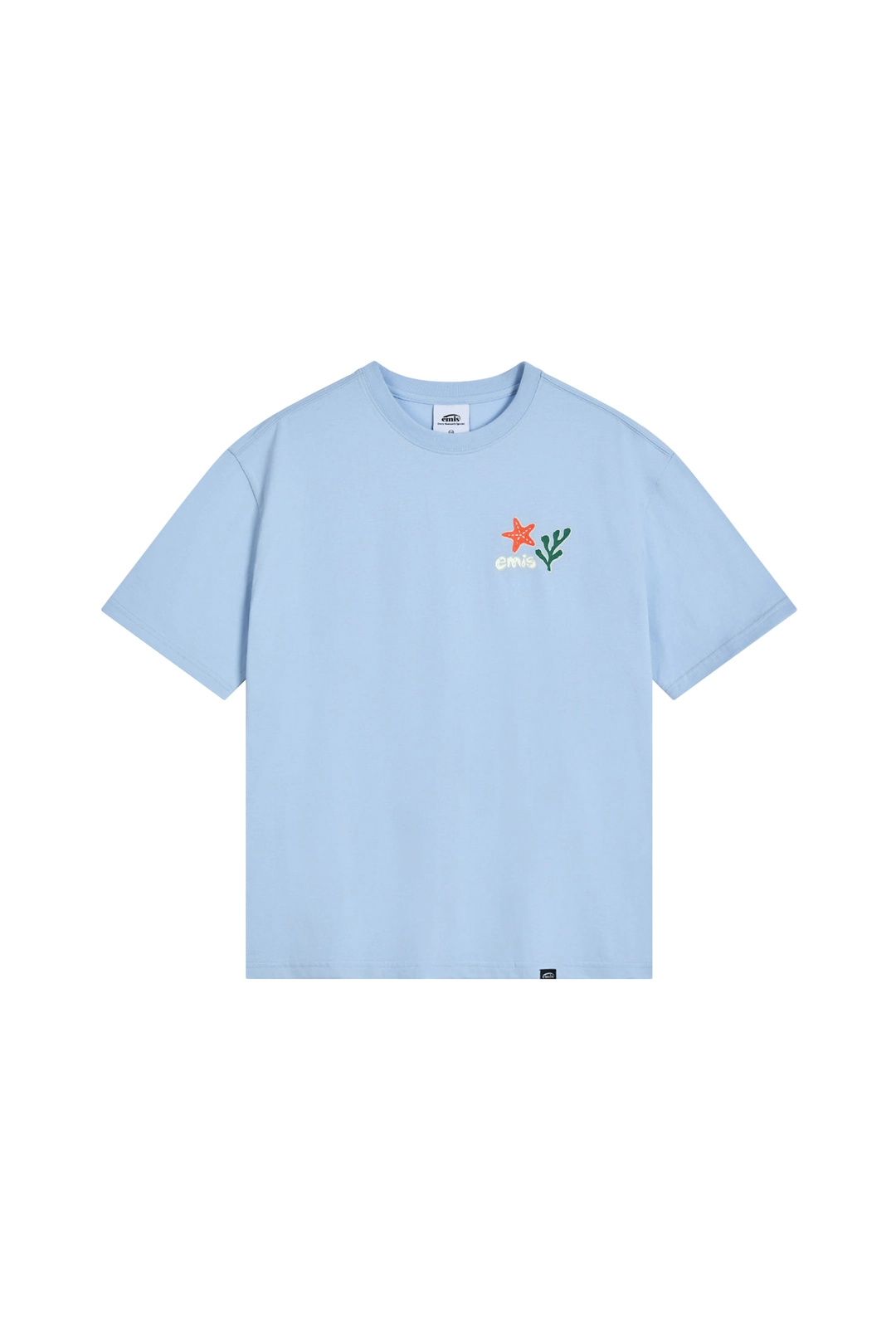 이미스 COASTAL EMBROIDERY T-SHIRT-PASTEL BLUE 상품 이미지 1
