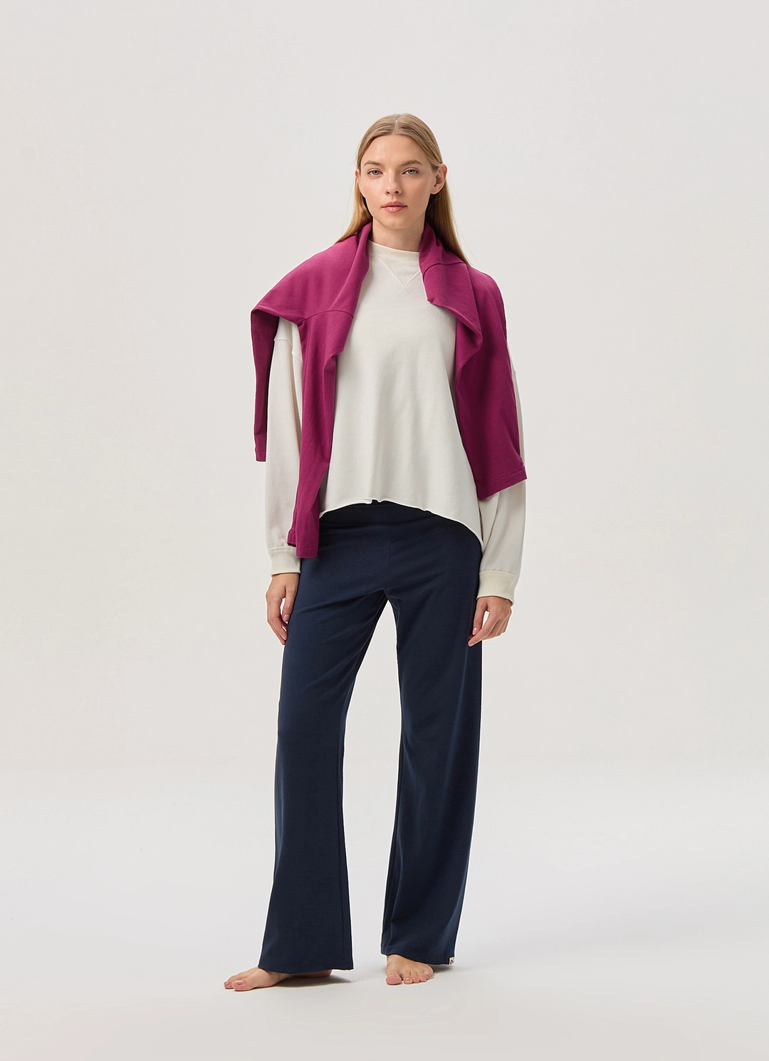 부디무드라 Wide straight pants_Carbon 상품 이미지 1