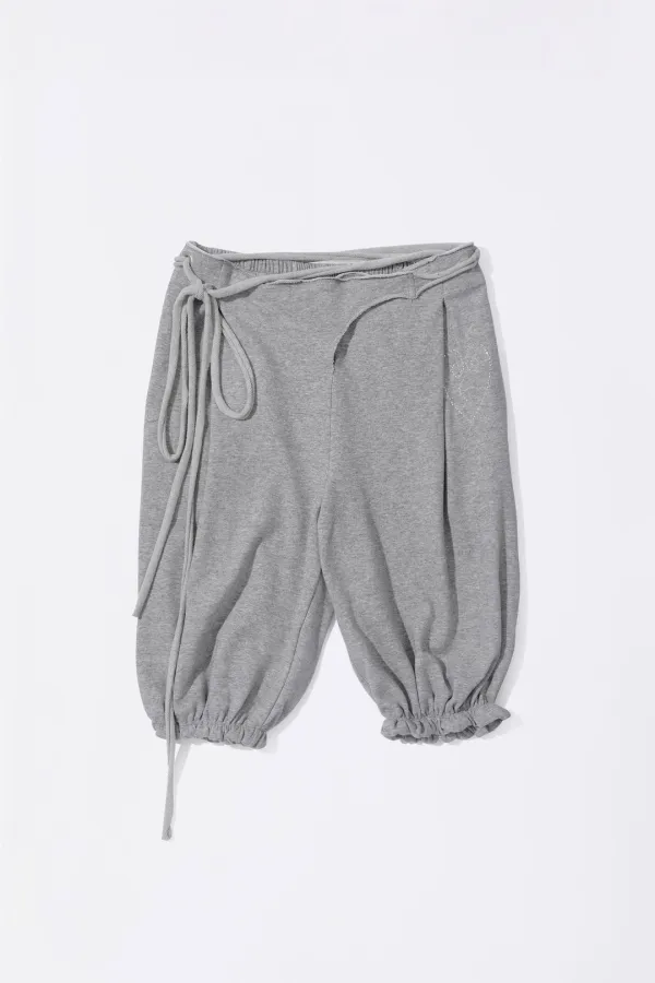 Pumpkin Half Sweatpants Melange Gray