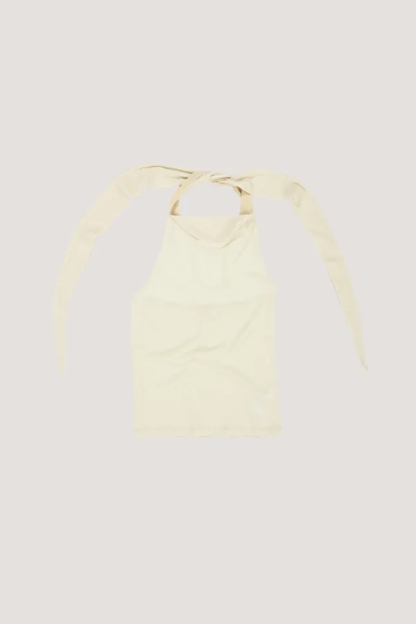 Scarf Halter-Neck Top [ 5/28 예약배송 - cream, melange grey, light mint]